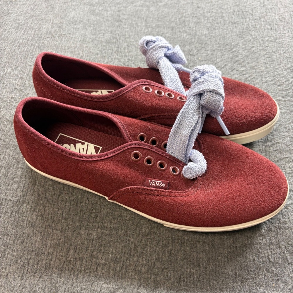 Vans Authentic Lo Pro Burgundy Maroon Suede Sneakers Mens 6.5 Womens 8 500714